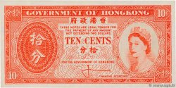10 Cents HONG KONG  1961 P.327 UNC