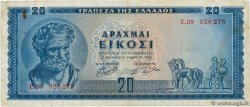 20 Drachmes GRECIA  1955 P.190 BB