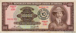 10 Cruzeiros Novos sur 10000 Cruzeiros BRAZIL  1967 P.190b