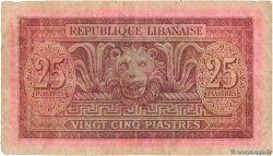25 Piastres LIBANO  1948 P.042 BC