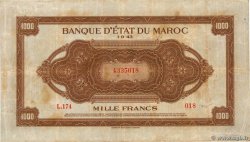 1000 Francs MAROCCO  1944 P.28