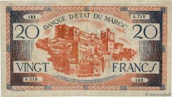 20 Francs MAROKKO  1943 P.39 S