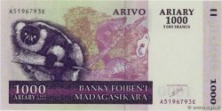 5000 Francs - 1000 Ariary MADAGASCAR  2004 P.089a UNC-