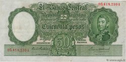 50 Pesos ARGENTINIEN  1942 P.266a fVZ