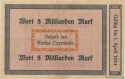 5 Milliarden Mark GERMANY Oppenheim 1923  VF