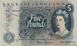 5 Pounds ANGLETERRE  1966 P.375b