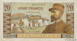 20 Francs Émile Gentil AFRIQUE ÉQUATORIALE FRANÇAISE  1946 P.22 VF