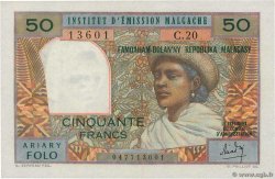 50 Francs - 10 Ariary MADAGASKAR  1962 P.061 fST