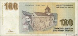 100 Dinara YUGOSLAVIA  1996 P.152 VF