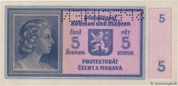 5 Korun Spécimen BOHEMIA Y MORAVIA  1940 P.04s FDC