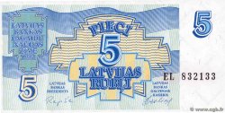 5 Rubli LETTONIA  1992 P.37 FDC