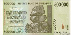 500000 Dollars ZIMBABUE  2008 P.76a FDC