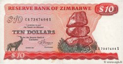 10 Dollars ZIMBABWE  1983 P.03d XF
