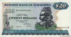 20 Dollars ZIMBABUE  1983 P.04c EBC