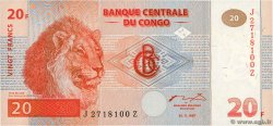 20 Francs CONGO, DEMOCRATIQUE REPUBLIC  1997 P.088A UNC