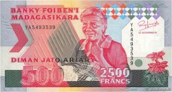 2500 Francs - 500 Ariary MADAGASCAR  1988 P.072Aa NEUF