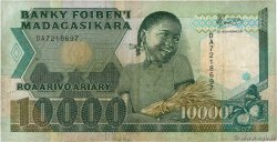 10000 Francs - 2000 Ariary MADAGASCAR  1988 P.074a VF