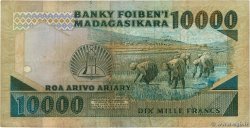 10000 Francs - 2000 Ariary MADAGASCAR  1988 P.074a VF