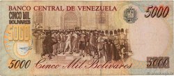 5000 Bolivares VENEZUELA  1994 P.075a MB