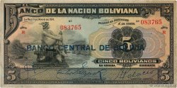 5 Bolivianos BOLIVIE  1929 P.113 TB