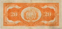 20 Bolivianos BOLIVIA  1929 P.115 BC