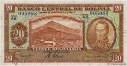 20 Bolivianos BOLIVIA  1928 P.131 q.AU