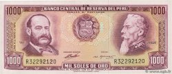 1000 Soles de Oro PERú  1972 P.105b SC+