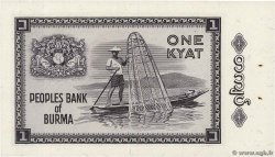 1 Kyat BURMA (VOIR MYANMAR)  1965 P.52 SC