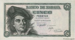 5 Pesetas ESPAGNE  1948 P.136a pr.NEUF