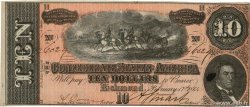 10 Dollars Гражданская война в США Richmond 1864 P.68 VF