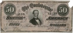 50 Dollars ESTADOS CONFEDERADOS DE AMÉRICA Richmond 1864 P.70 MBC