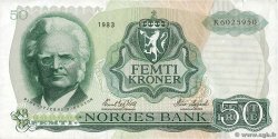 50 Kroner NORVÈGE  1983 P.37d F+