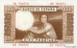 100 Pesetas SPAIN  1953 P.145a UNC