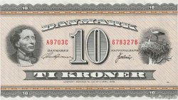 10 Kroner DINAMARCA  1970 P.044ae EBC