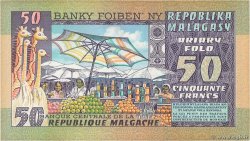 50 Francs - 10 Ariary MADAGASCAR  1974 P.062a AU