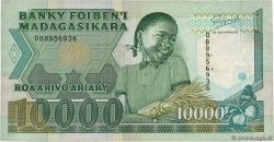 10000 Francs - 2000 Ariary MADAGASCAR  1988 P.074b MBC