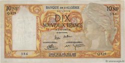 10 Nouveaux Francs ALGERIA  1961 P.119a VF+