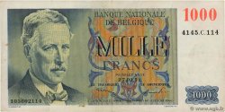 1000 Francs BÉLGICA  1951 P.131 MBC