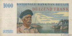 1000 Francs BELGIUM  1951 P.131 VF