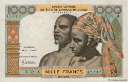 1000 Francs ÉTATS DE L AFRIQUE DE L OUEST  1961 P.103Ab