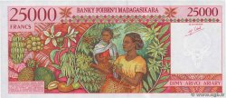 25000 Francs - 5000 Ariary MADAGASCAR  1998 P.082 UNC-
