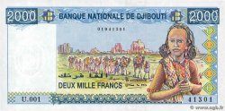 2000 Francs DJIBUTI  1997 P.40 FDC