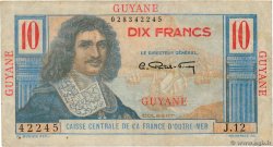 10 Francs Colbert FRENCH GUIANA  1946 P.20a MB