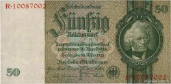 50 Reichsmark ALEMANIA  1933 P.182a FDC