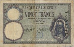 20 Francs TUNISIA  1920 P.06a MB