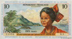10 Francs FRENCH ANTILLES  1964 P.08b MBC+