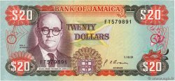 20 Dollars JAMAICA  1991 P.72d UNC
