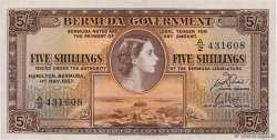 5 Shillings BERMUDA  1957 P.18b XF-