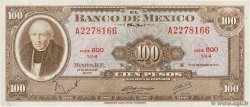 100 Pesos MEXICO  1972 P.061h AU