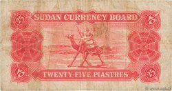 25 piastres SUDAN  1956 P.01A S